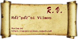 Répási Vilmos névjegykártya